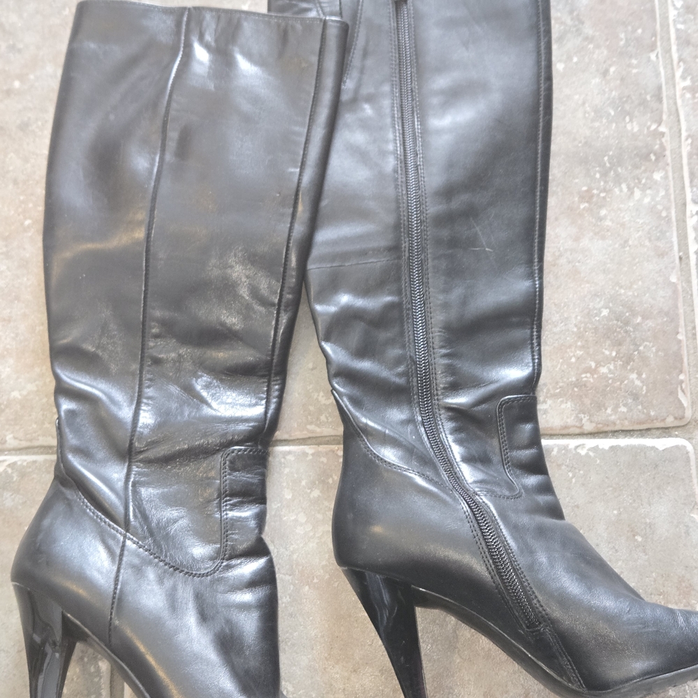 Nine West Black Heeled Boots
